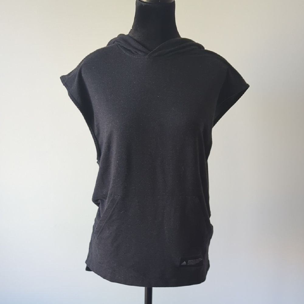 adidas TKO Hoodie Black Sleeveless Performance Size Small